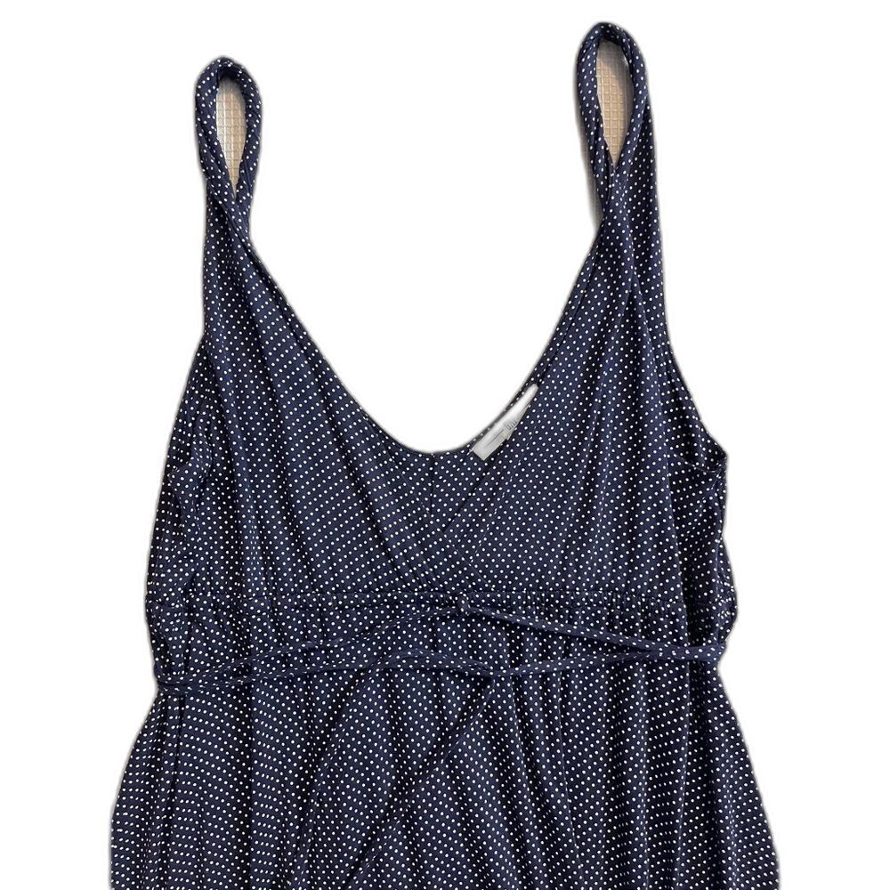 GAP Twist Strap Navy Blue with White Polka Dots Summer Dress Women’s Size Small - Picture 2 of 10